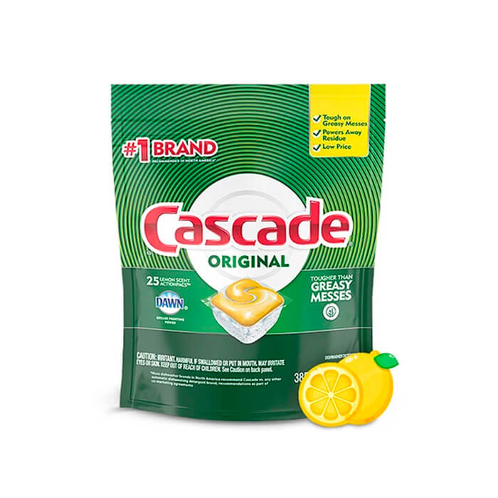 Detergente Lavavajillas Pods Cascade Limon Original – 25 cápsulas –  Ecleanchile